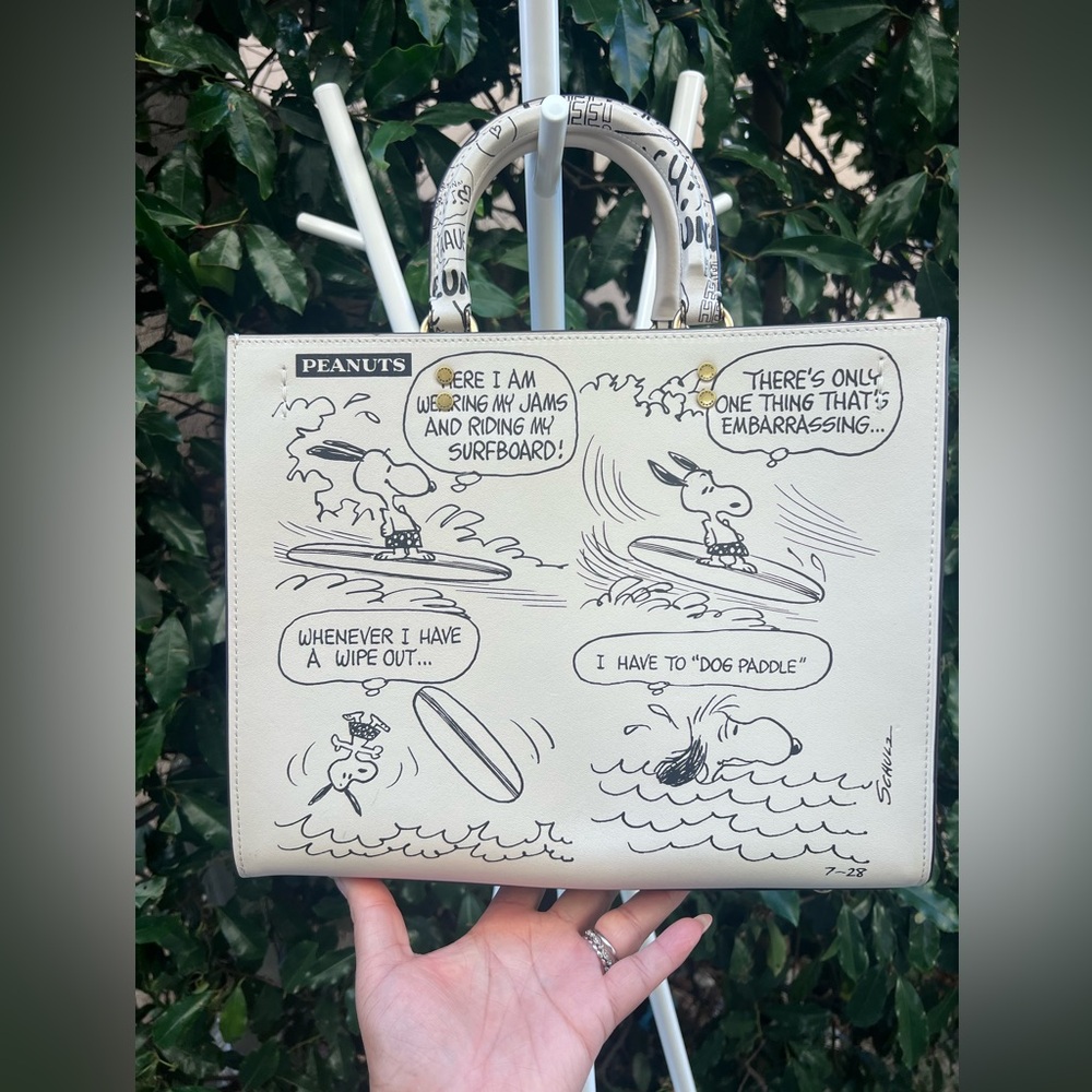 Coach NWT X Peanuts Rogue Bag With Newspaper Print/ Comic - Picture 2 of 15